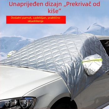 Zimska navlaka za auto protiv snijega, deblji Oxford platno s pamukom, za prednje staklo