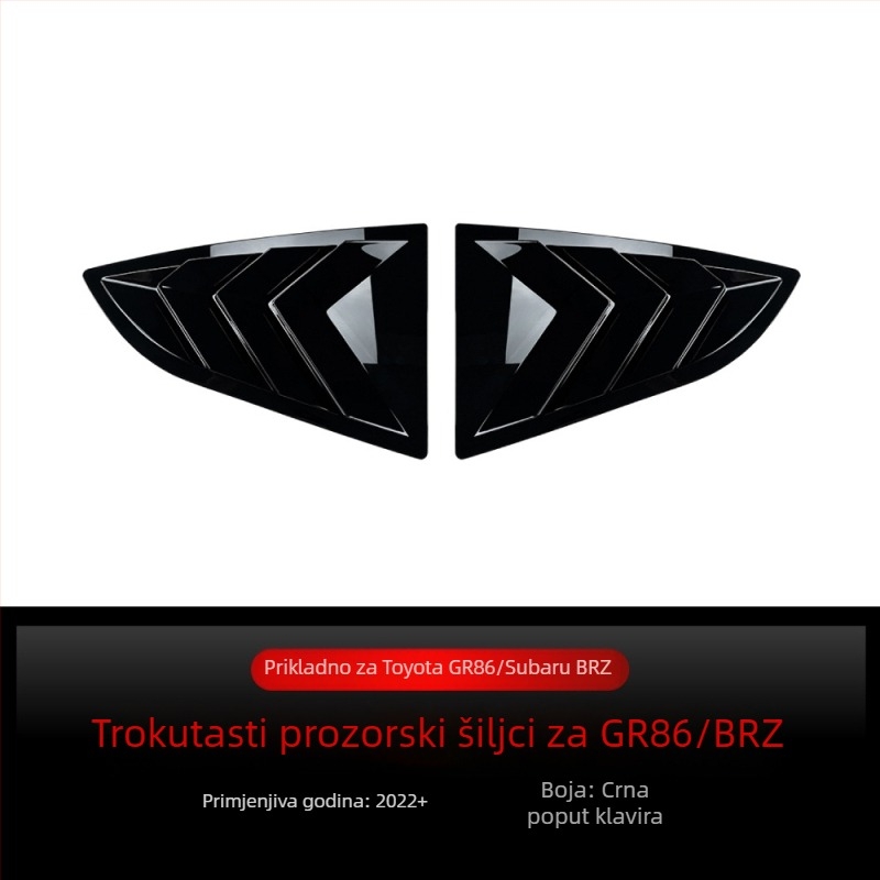 Zadnja trokutasta staklena naljepnica za Subaru BRZ GR86 2022+, ABS, geometrijski uzorak, samoljepljiva