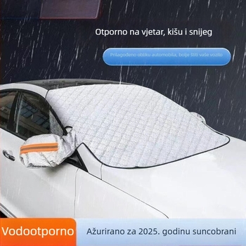 Pokrov prednjeg stakla automobila za snijeg od aluminijske folije, univerzalna prilagodba, prilagodljivo, marka Qingxiang