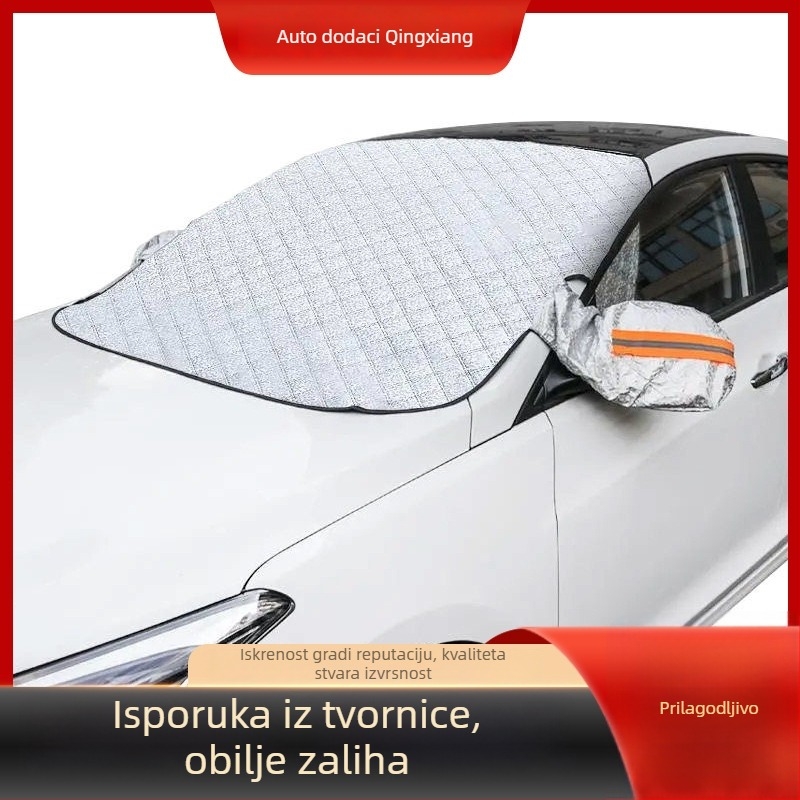 Pokrov prednjeg stakla automobila za snijeg od aluminijske folije, univerzalna prilagodba, prilagodljivo, marka Qingxiang