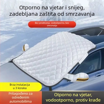 Univerzalni pokrov za prednje staklo automobila, aluminijska folija, debeli dizajn, ugrađena instalacija, zaštita od sunca i smrzavanja
