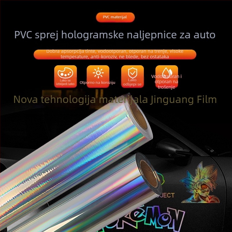 Leader Wolf PVC naljepnica za karoseriju automobila – sedmokolorni laserski uzorak, samoljepljiva, za prozore i bočne stranice automobila