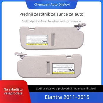 Elantra 2011-2015 vizir za sunce - Snap-In montaža, flanel materijal, jednostavan stil, jednobojni uzorak