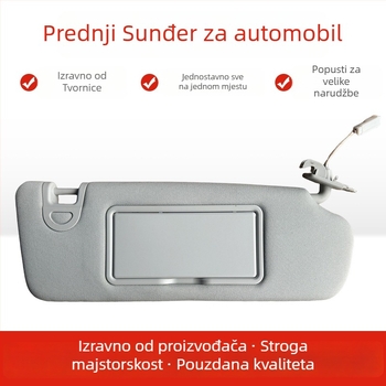 Prednji vizir za sunce automobila s ogledalom za šminkanje Zhongtai SR7 (PVC materijal, montaža karticom, UV zaštita)