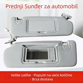 Prednji vizir za sunce automobila s ogledalom za šminkanje Zhongtai SR7 (PVC materijal, montaža karticom, UV zaštita)