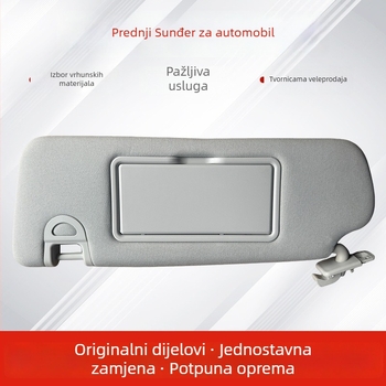 Prednji vizir za sunce automobila s ogledalom za šminkanje Zhongtai SR7 (PVC materijal, montaža karticom, UV zaštita)