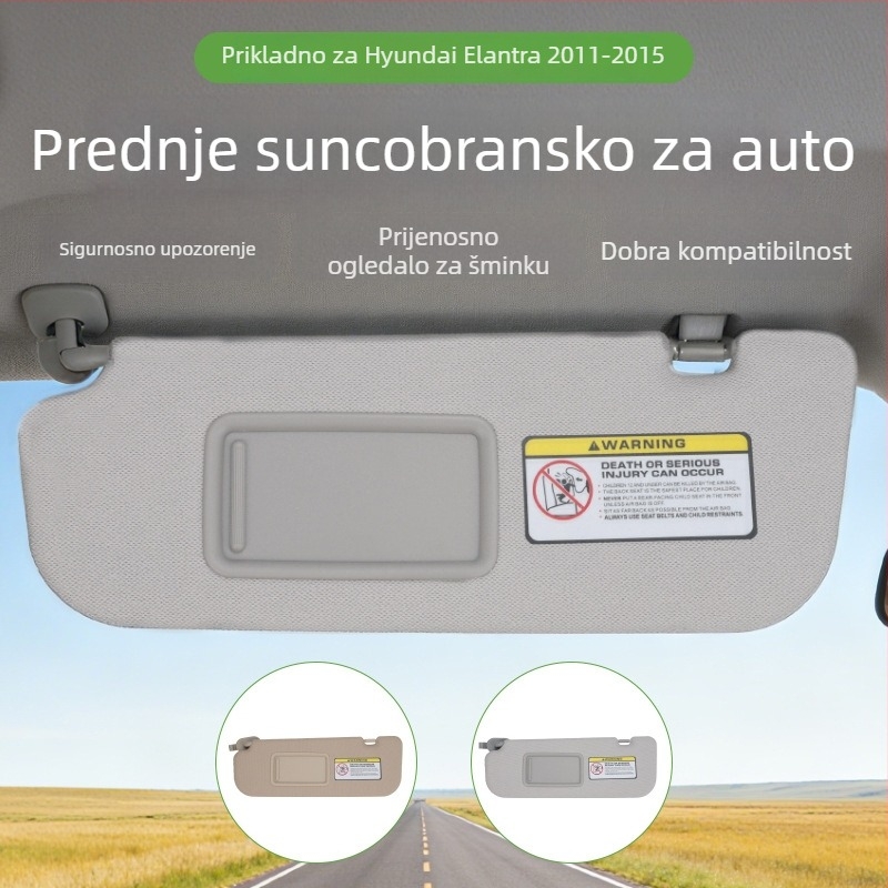 Suncobni vizir za Hyundai Elantra (2011-2015) - par (lijevi i desni), PVC, kartično ugradivo, dio 852103X000Tx