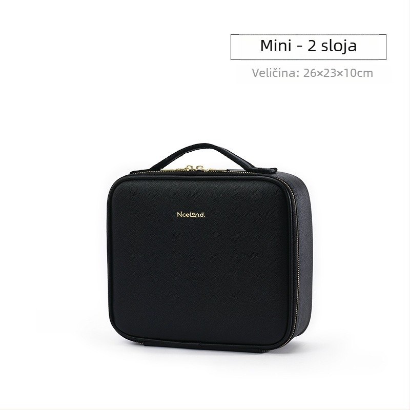 NICELAND metalna kozmetička torbica, prenosna, velik kapacitet; za profesionalne make-up umjetnike i kutiju za alat za tetoviranje; gradska jednostavnost stil; neutralno za muškarce i žene