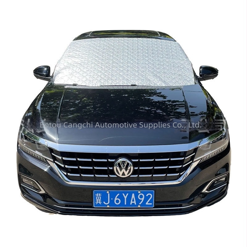 Prednja zaštita vjetrobranskog stakla s trostrukim aluminijskim filmom, debeli pokrov automobila, s ugrađenom instalacijom, potpuno zatamnjenje