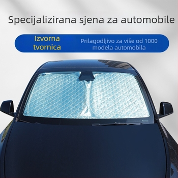 Okvir za automobilsku sjenilo od poliester vlakana; montaža karticom; ispis logotipa; mogućnost licencirane privatne oznake