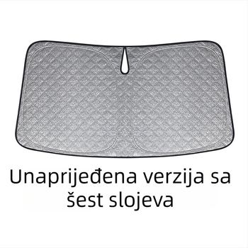 Okvir za automobilsku sjenilo od poliester vlakana; montaža karticom; ispis logotipa; mogućnost licencirane privatne oznake