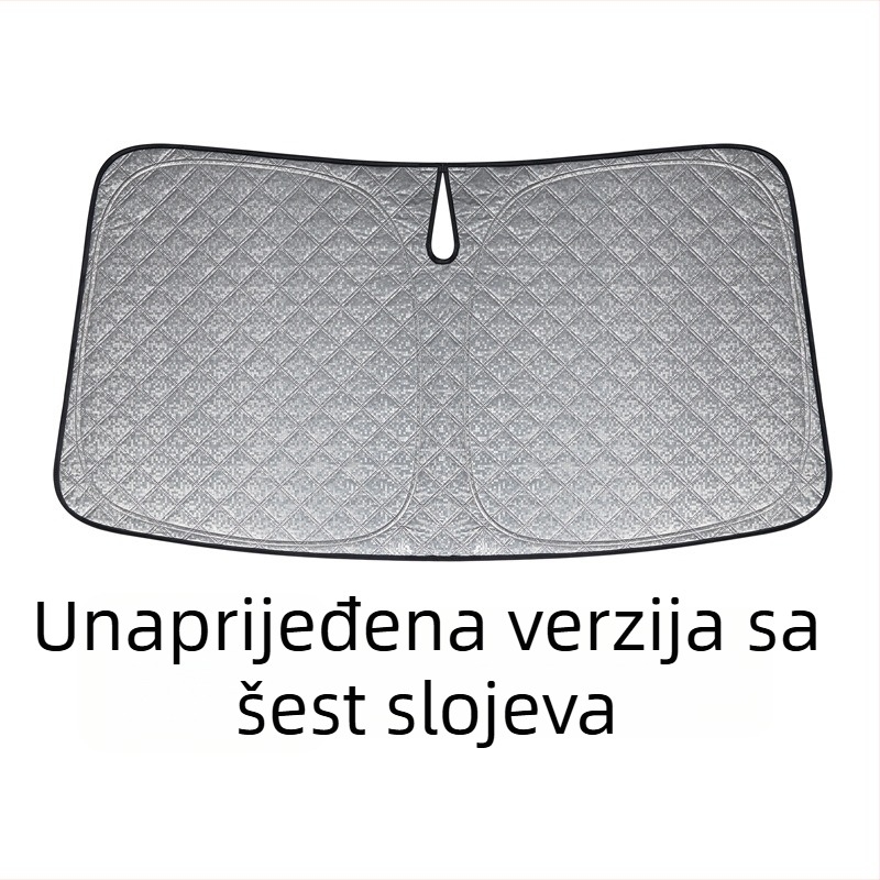 Okvir za automobilsku sjenilo od poliester vlakana; montaža karticom; ispis logotipa; mogućnost licencirane privatne oznake