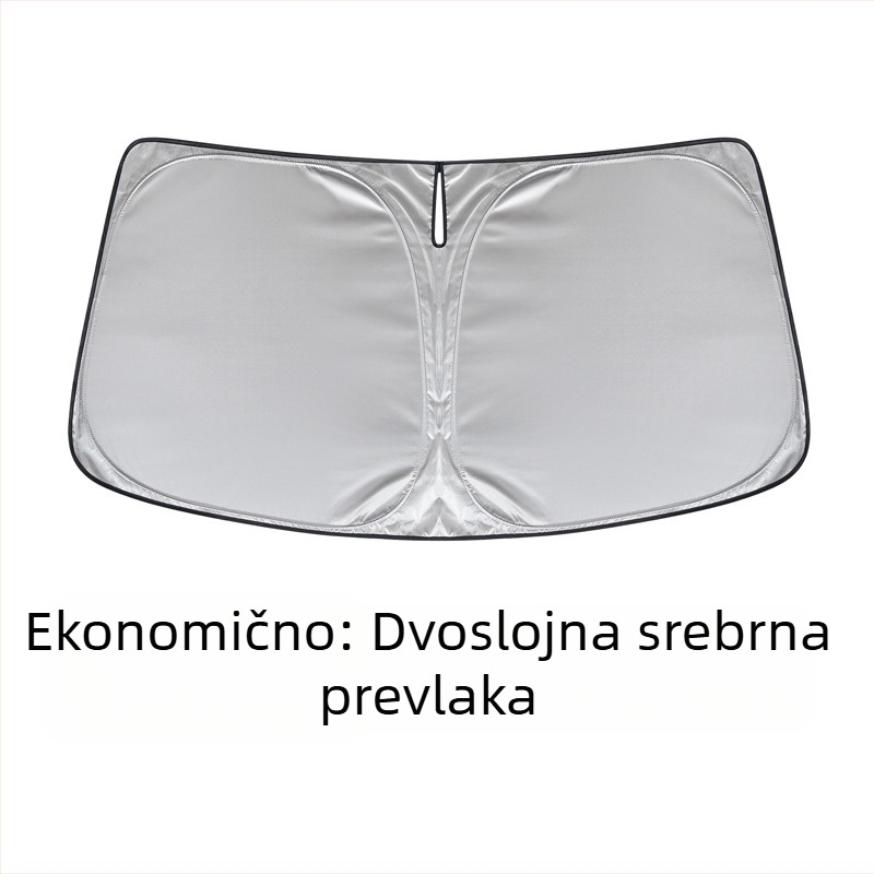 Okvir za automobilsku sjenilo od poliester vlakana; montaža karticom; ispis logotipa; mogućnost licencirane privatne oznake