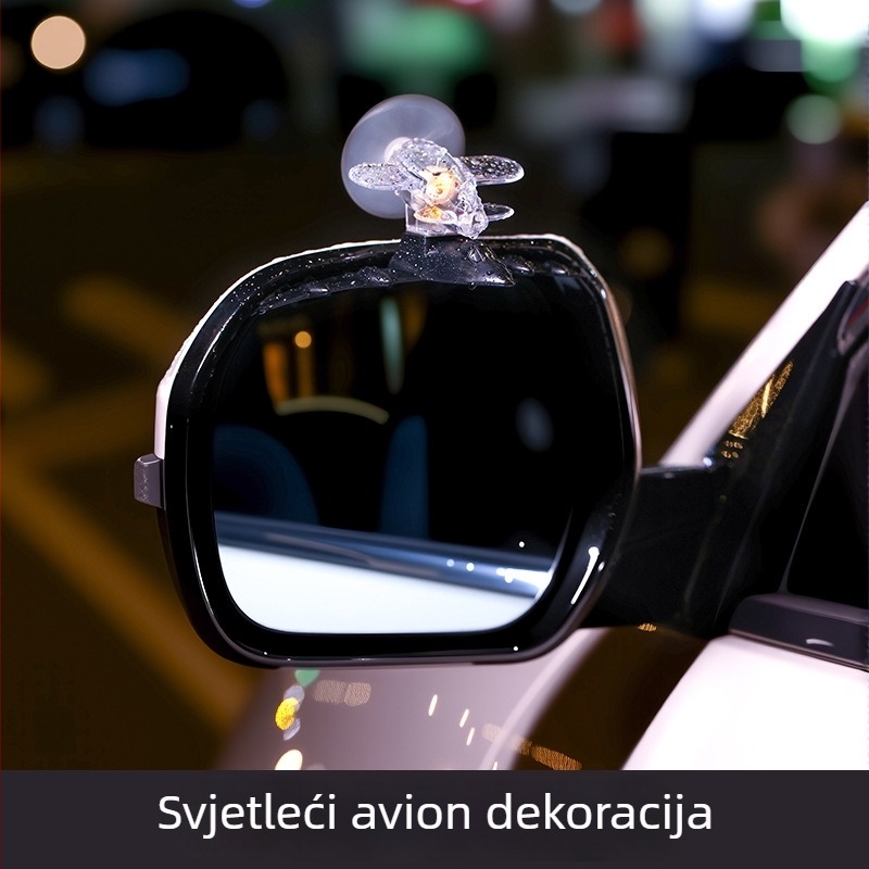 Vjetrovito pokretani svjetleći kišni štit za retrovizor automobila, reflektirajući kišni pokrov
