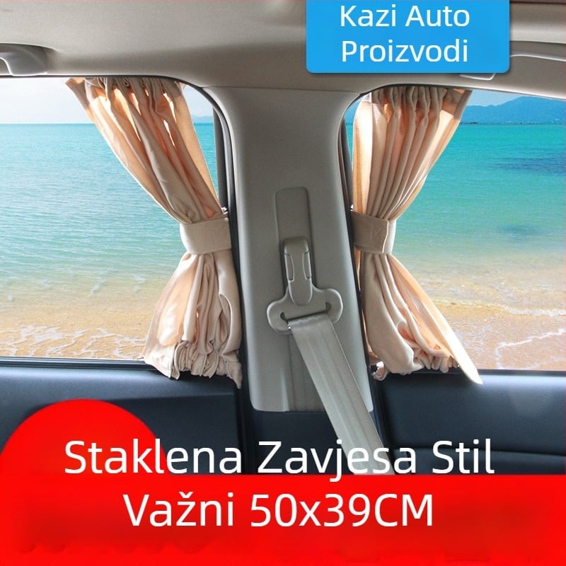 Auto zavjese za prozor s tračnicom, Nordic stil, pamuk, 330 g, marka Shun Wei