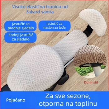 Navlaka za sjedalo i jastučić za električni bicikl – sve sezone, lan, punjenje od bambusovog ugljena, otisak logotipa