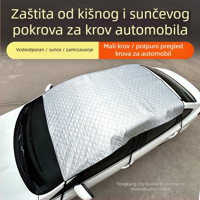 Ouke Zaštitno pokrivalo za panoramski krov automobila – kišna zaštita, aluminijska folija, univerzalna kompatibilnost, tip pokrivanja, karirani uzorak