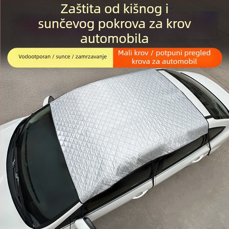 Ouke Zaštitno pokrivalo za panoramski krov automobila – kišna zaštita, aluminijska folija, univerzalna kompatibilnost, tip pokrivanja, karirani uzorak
