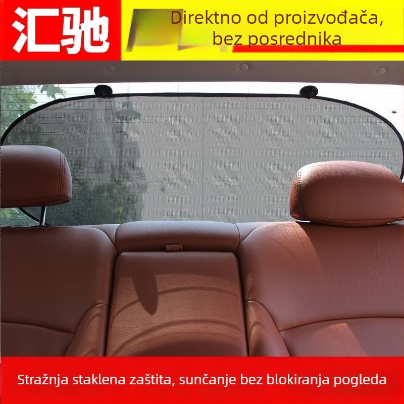 Mrežasti sjenilac stražnjeg prozora automobila, izolacija, montaža pomoću usisne čaše