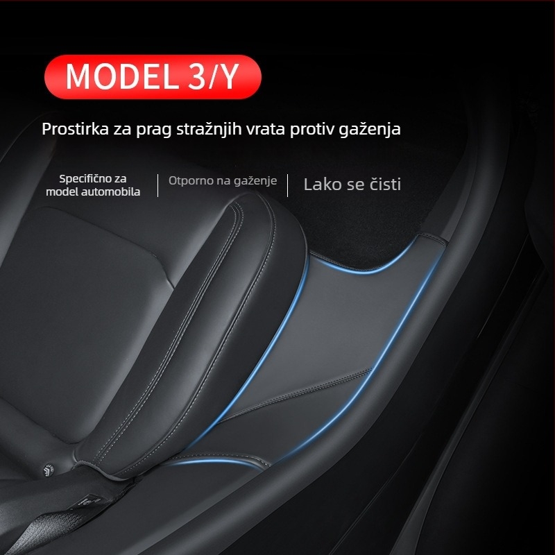 Tesla Model Y stražnja zaštita praga s ugrađenom zaštitnom trakom