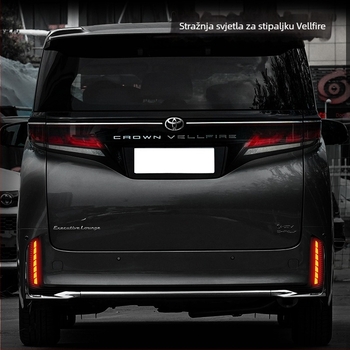 Svjetlo stražnjeg branika za Toyota Alphard/Hiace 40 Series – dodatak za prilagodbu, Happy Fire