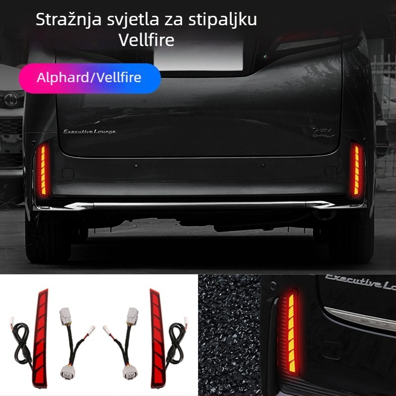 Svjetlo stražnjeg branika za Toyota Alphard/Hiace 40 Series – dodatak za prilagodbu, Happy Fire