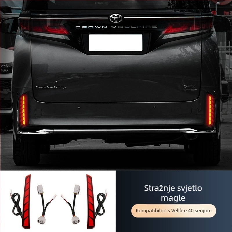 Svjetlo stražnjeg branika za Toyota Alphard/Hiace 40 Series – dodatak za prilagodbu, Happy Fire