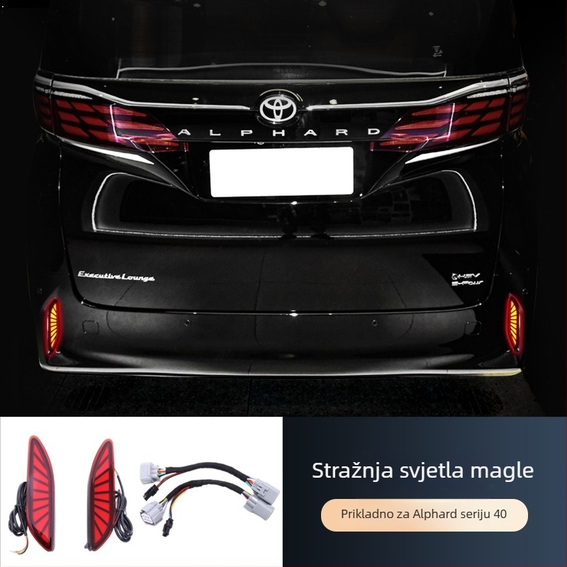Svjetlo stražnjeg branika za Toyota Alphard/Hiace 40 Series – dodatak za prilagodbu, Happy Fire