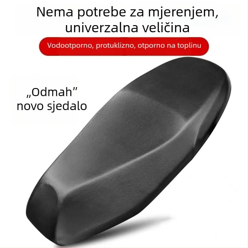 PU kožna navlaka za sjedalo za električna vozila i motocikle, vodootporna, UV zaštita i toplinska izolacija, univerzalna za sve sezone, s ispisom logotipa