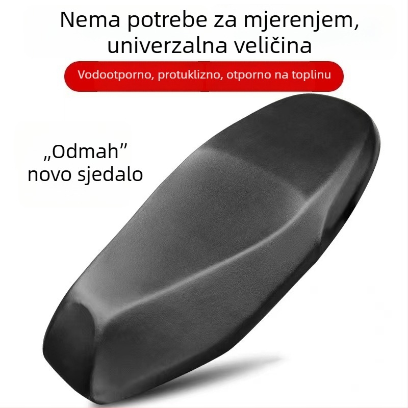 PU kožna navlaka za sjedalo za električna vozila i motocikle, vodootporna, UV zaštita i toplinska izolacija, univerzalna za sve sezone, s ispisom logotipa