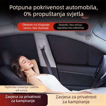 Sjenilo za prozore automobila – moderne automobile, UV zaštita, toplinska izolacija, potpuno zatamnjenje, privatnost pri kampiranju