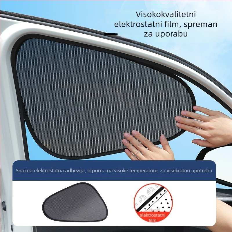 Automobilska mreža sjenila PVC, prilagodljivo, montaža pomoću usisnih čašica, univerzalno, CHONGTENG