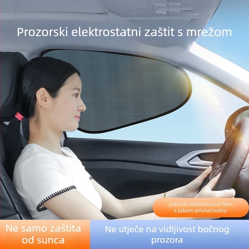 Automobilska mreža sjenila PVC, prilagodljivo, montaža pomoću usisnih čašica, univerzalno, CHONGTENG