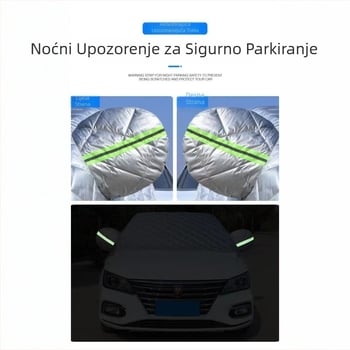 Pokrov za prednje staklo za specijalna vozila, aluminijska folija, teleskopska montaža
