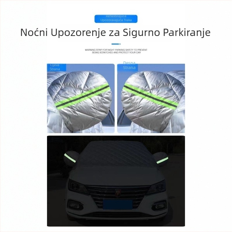 Pokrov za prednje staklo za specijalna vozila, aluminijska folija, teleskopska montaža
