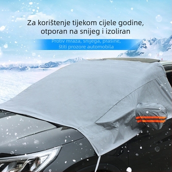 Pokrov za snijeg za prednje staklo automobila, PEVA materijal, ljepilo za montažu, univerzalna kompatibilnost, težina 0,45 kg