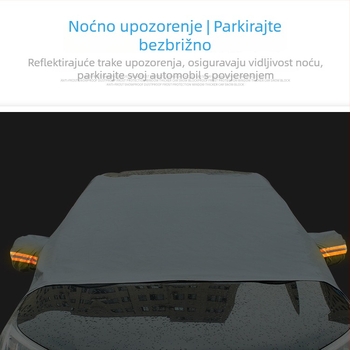 Pokrov za snijeg za prednje staklo automobila, PEVA materijal, ljepilo za montažu, univerzalna kompatibilnost, težina 0,45 kg