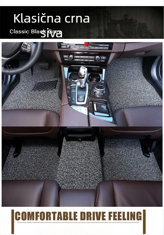 Silk-Loop PVC auto podne obloge za stopala – protuklizne, s logom, prilagodljive za posebne modele vozila