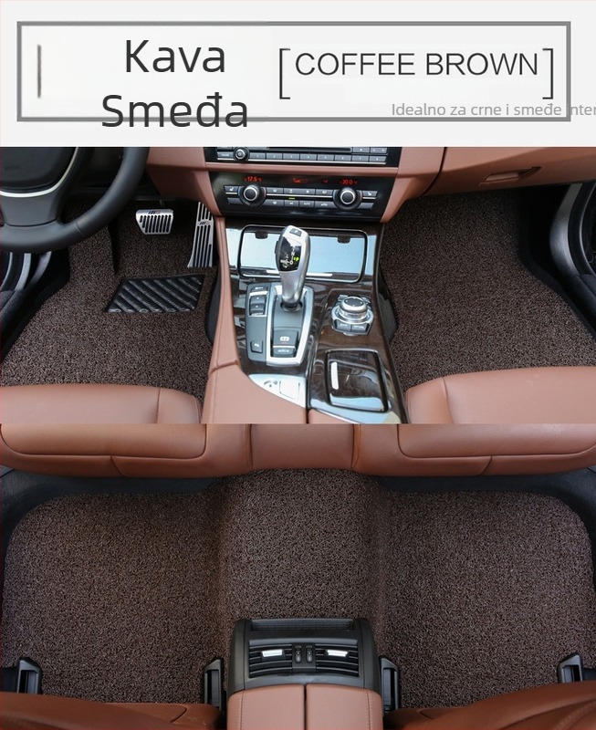 Silk-Loop PVC auto podne obloge za stopala – protuklizne, s logom, prilagodljive za posebne modele vozila