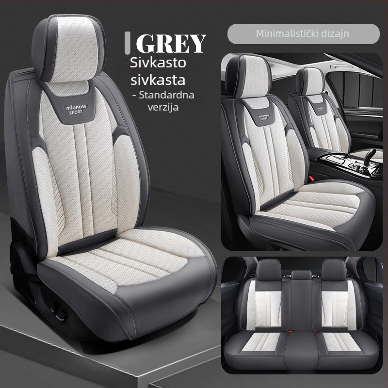 Navlake za auto sjedala od Napa kože, četiri sezone, potpuno pokrivanje, petdijelni set