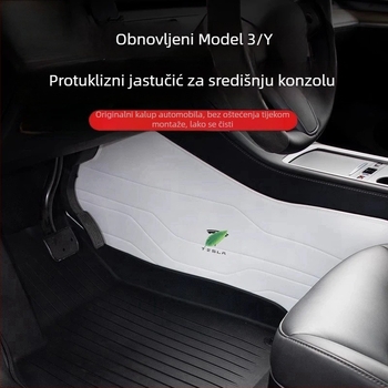 Nappa koža bočna zaštitna podložka za središnju konzolu Tesla Model 3/Y — prilagođeni dodatak