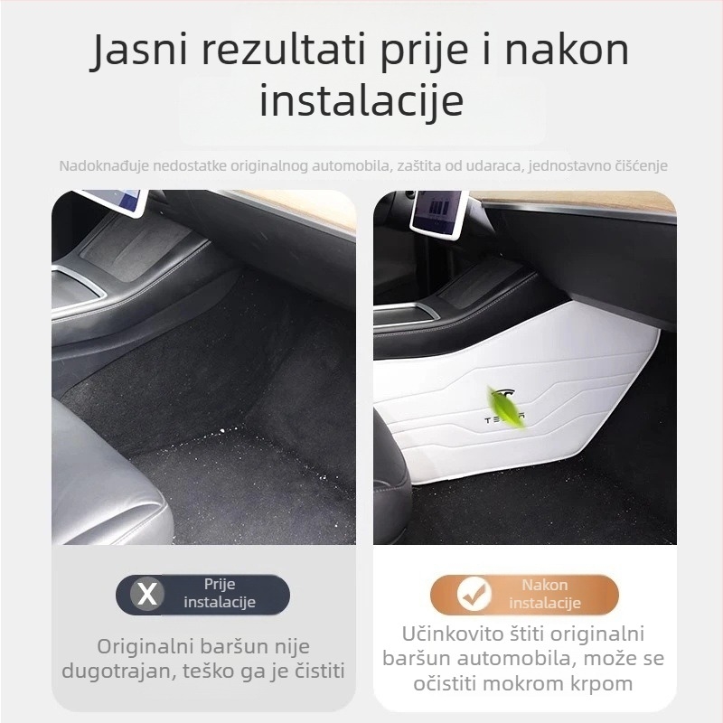 Nappa koža bočna zaštitna podložka za središnju konzolu Tesla Model 3/Y — prilagođeni dodatak