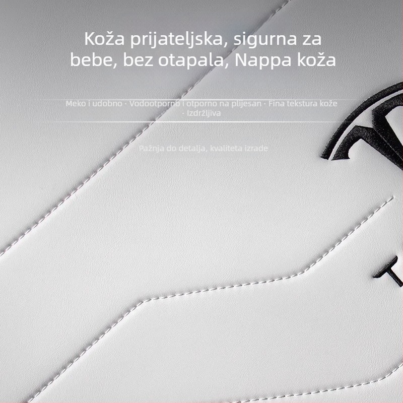 Nappa koža bočna zaštitna podložka za središnju konzolu Tesla Model 3/Y — prilagođeni dodatak