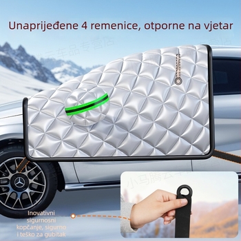 Zimsko pokrivalo za Wenjie auto za prednje staklo, aluminijska folija, univerzalno, mrežasti uzorak, ugradnja, težina 2,515 kg