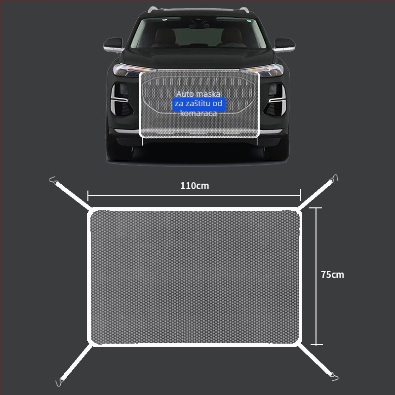 Automobilska mreža protiv insekata za prozor automobila, Mrežni materijal, Značka K Miller, Životni vijek 2–3 godine