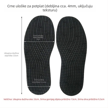 Naljepnica za popravak potplata cipela — puna samoljepljiva pločica, od goveđeg kaučuka, protuklizna i otporna na habanje, za sve sezone