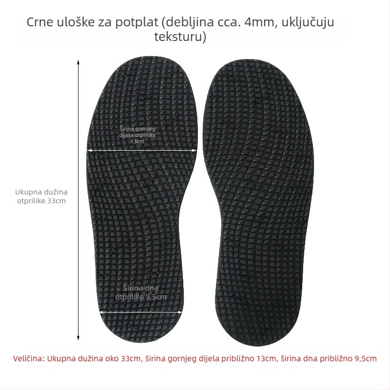 Naljepnica za popravak potplata cipela — puna samoljepljiva pločica, od goveđeg kaučuka, protuklizna i otporna na habanje, za sve sezone