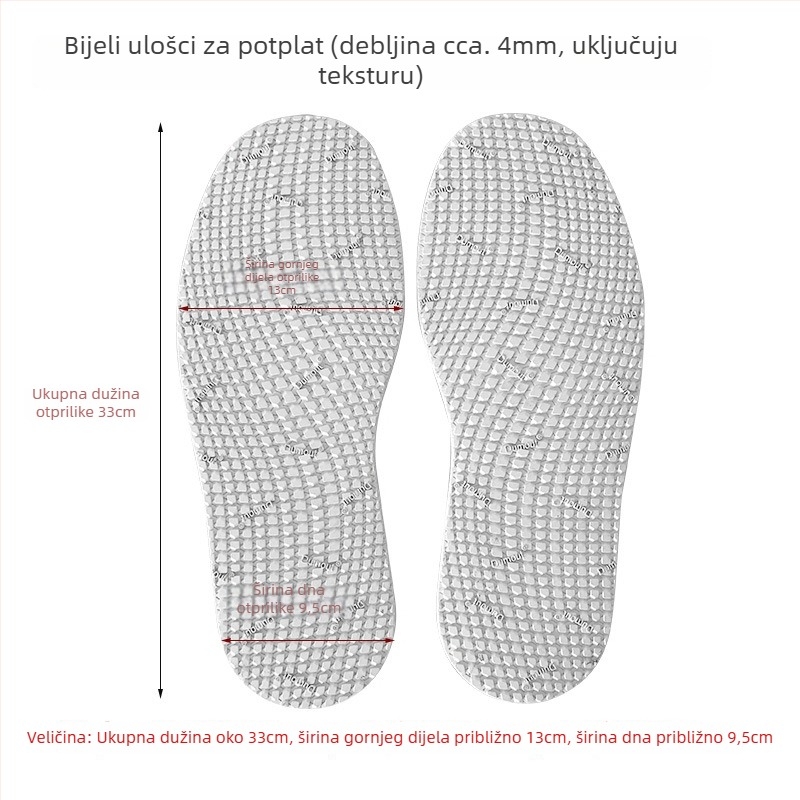 Naljepnica za popravak potplata cipela — puna samoljepljiva pločica, od goveđeg kaučuka, protuklizna i otporna na habanje, za sve sezone