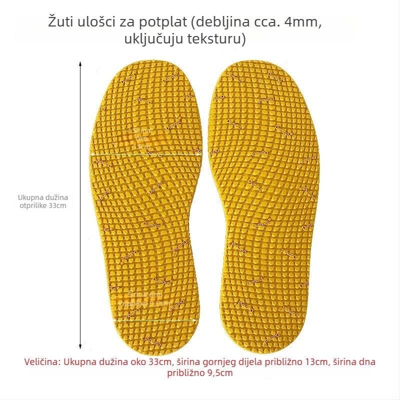 Naljepnica za popravak potplata cipela — puna samoljepljiva pločica, od goveđeg kaučuka, protuklizna i otporna na habanje, za sve sezone