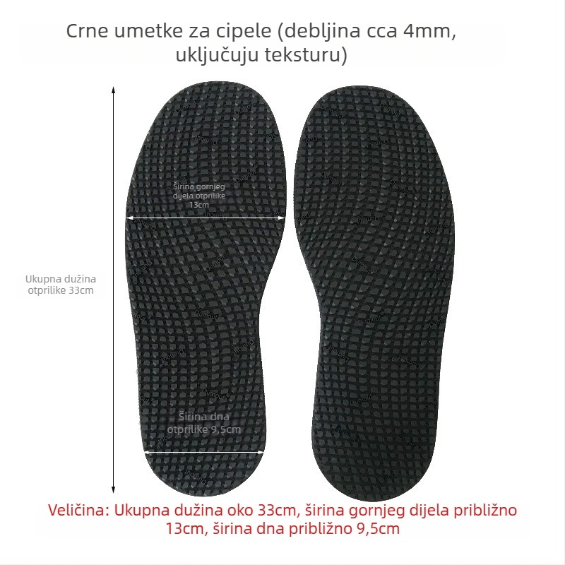 Naljepnica za popravak potplata cipela — puna samoljepljiva pločica, od goveđeg kaučuka, protuklizna i otporna na habanje, za sve sezone